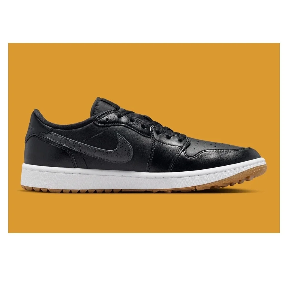 Nike Air Jordan 1 Low Golf Black Gum Medium Brown DD9315-003 Mens Sneakers SZ 7
